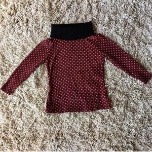 French Sweater Black and Red mockneck